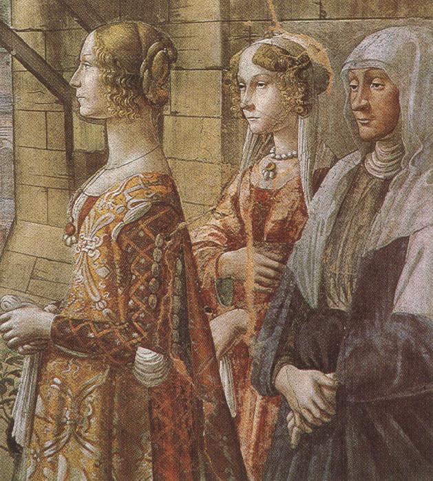 Sandro Botticelli Domenico Ghirlandaio,Stories of St John the Baptist,The Visitation (mk36) Sweden oil painting art